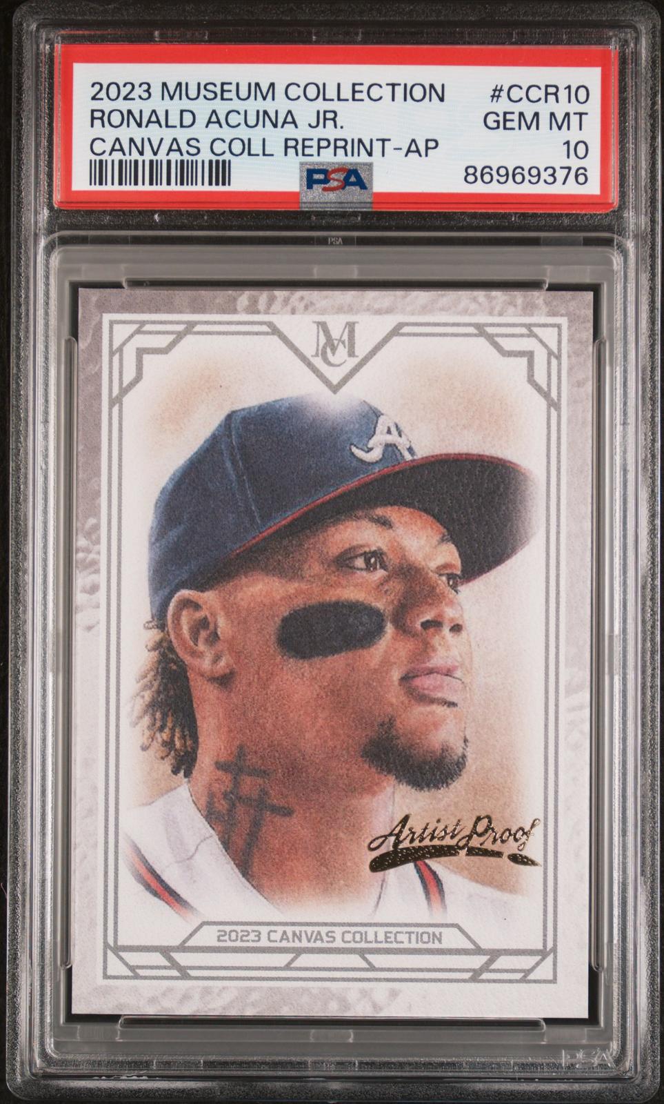 2023 Topps Museum Collection Canvas Reprints Ronald Acuna Jr. Canvas PSA 10