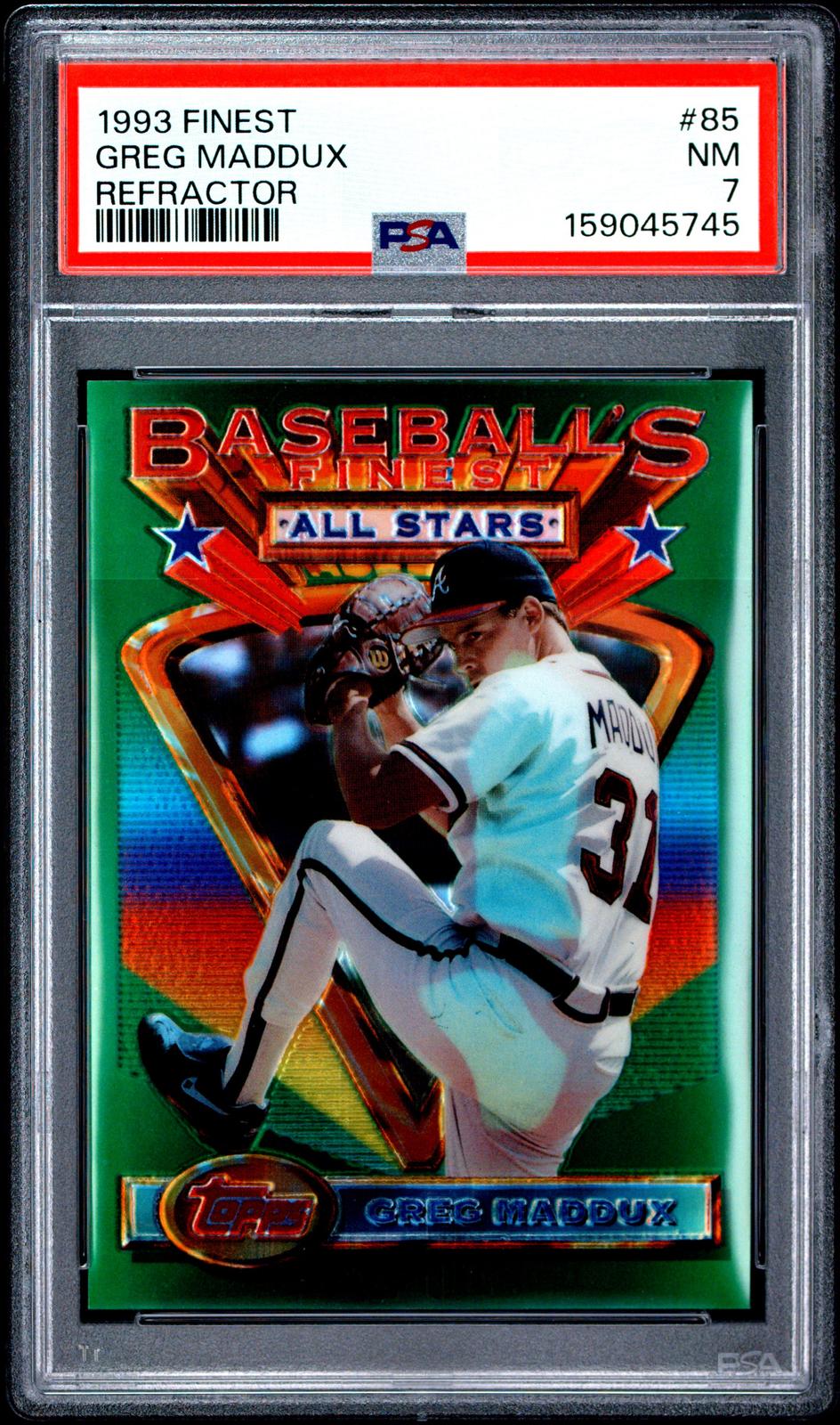 1993 Finest #85 Greg Maddux Refractor PSA 7