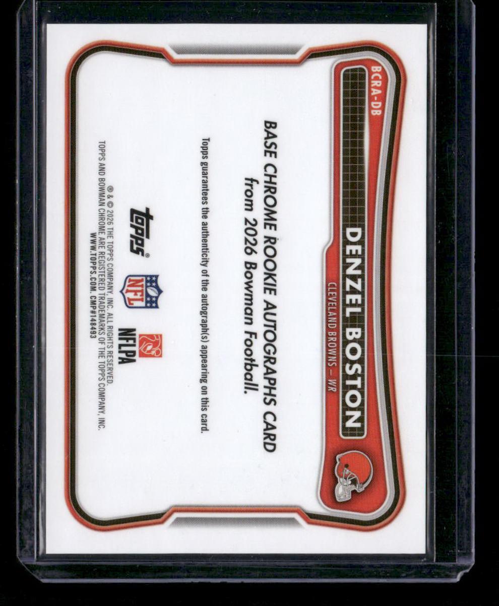 2026 Bowman #BCRA-DB Denzel Boston Chrome Auto