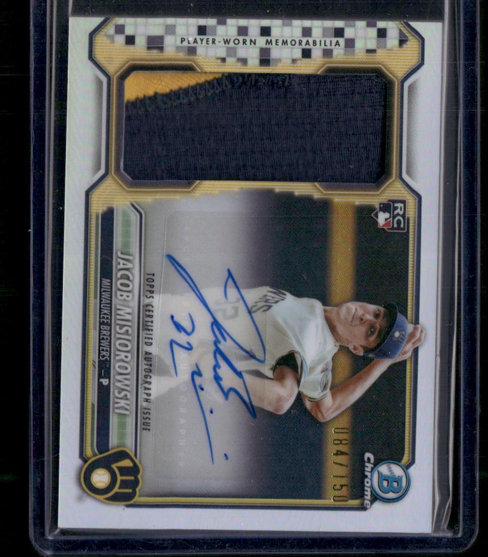 2026 Bowman Chrome Jacob Misiorowski Jumbo Auto Relics #/150 Superfractor Error