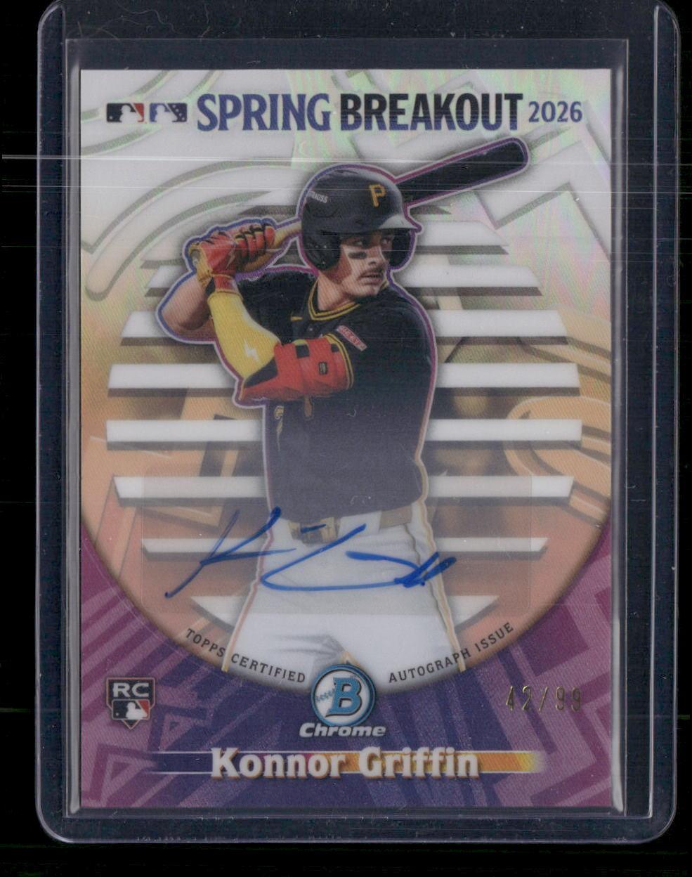 2026 Bowman Chrome #SB-1 Konnor Griffin Spring Breakout 2026 Autographs #/99