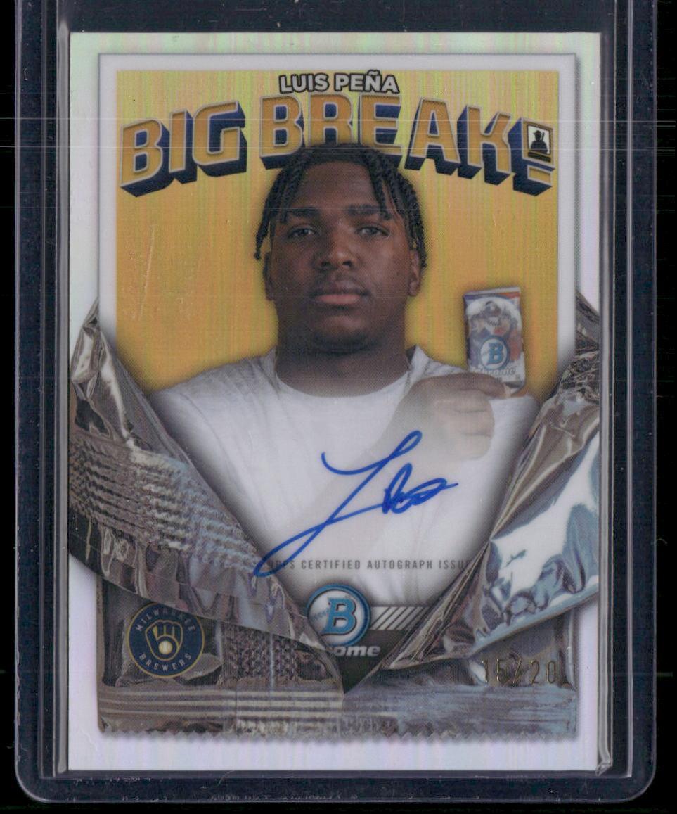 2026 Bowman Chrome #BBA-LP Luis Peña Big Break! Autographs #/20