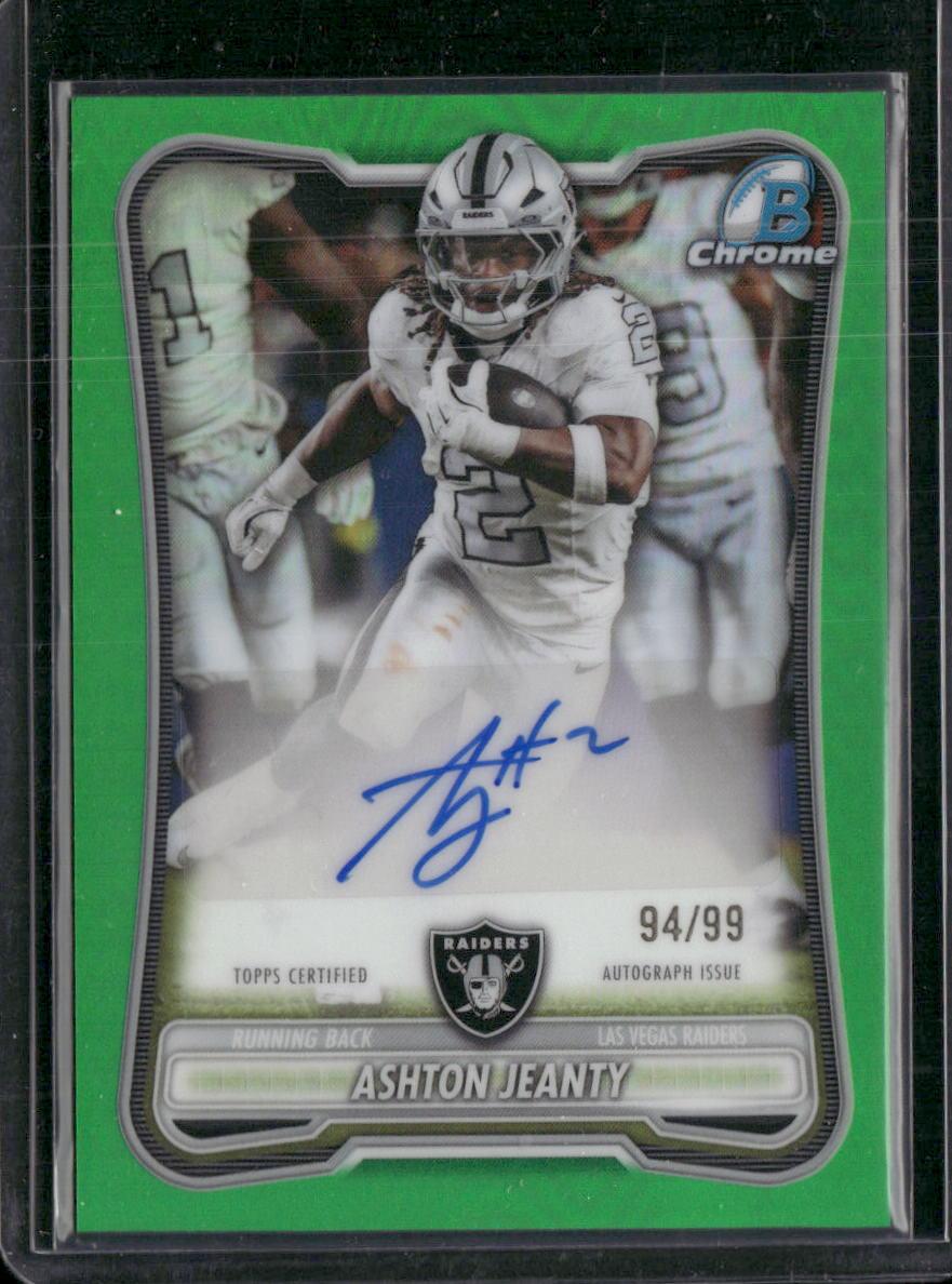 2026 Bowman #57 Ashton Jeanty Chrome Green Refractor Auto #/99