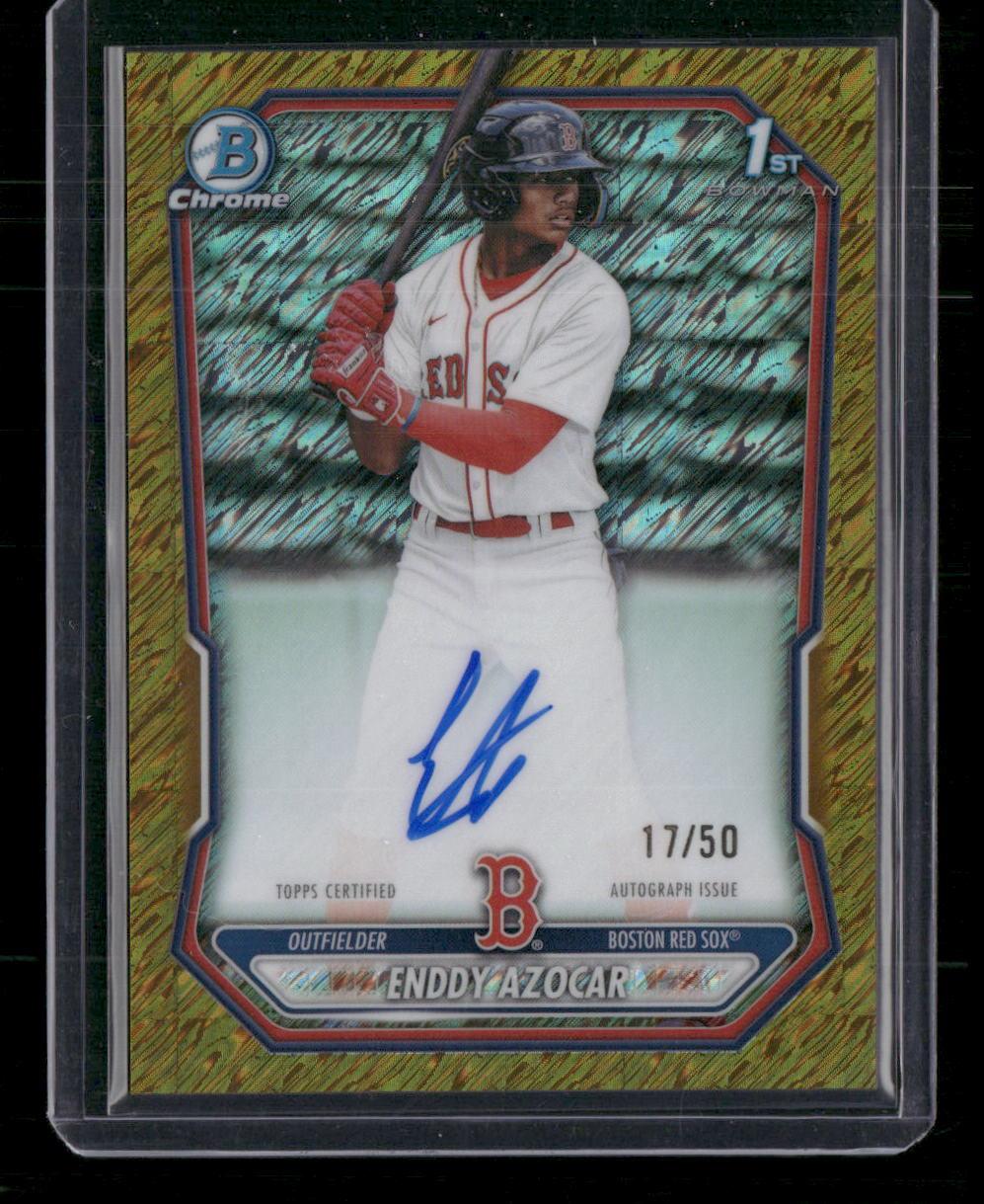 2026 Bowman Enddy Azocar Chrome Prospects Auto Gold Shimmer Refractor #/50