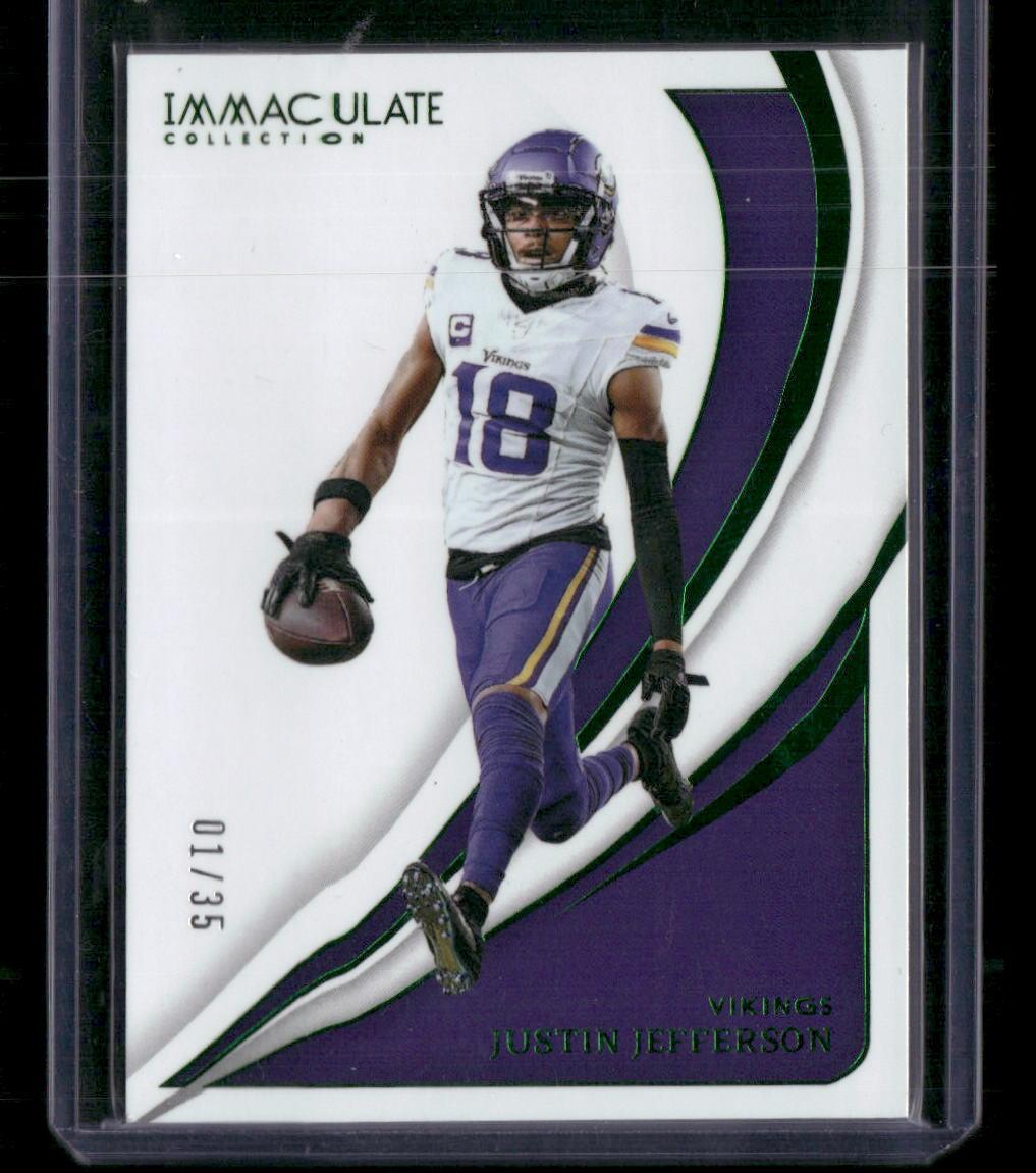 2024 Panini Immaculate Collection #19 Justin Jefferson Emerald #/35