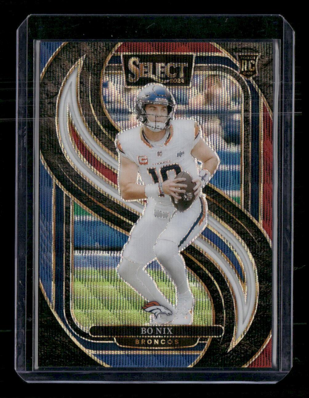 2024 Panini Select #117 Bo Nix Gold Tri Color Rookie #/249