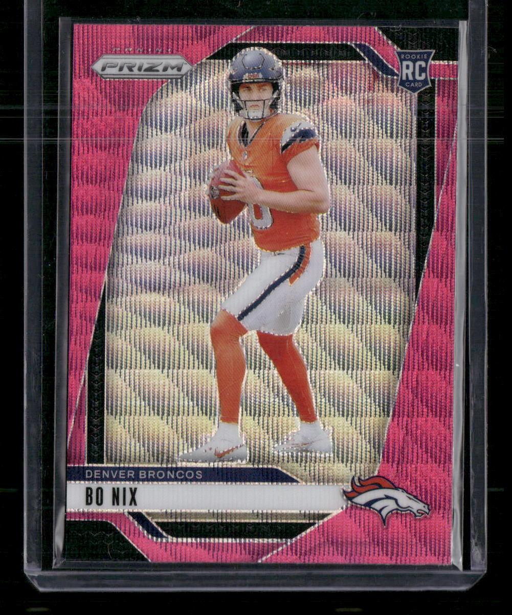 2024 Panini #309 Bo Nix Silver Pink Wave