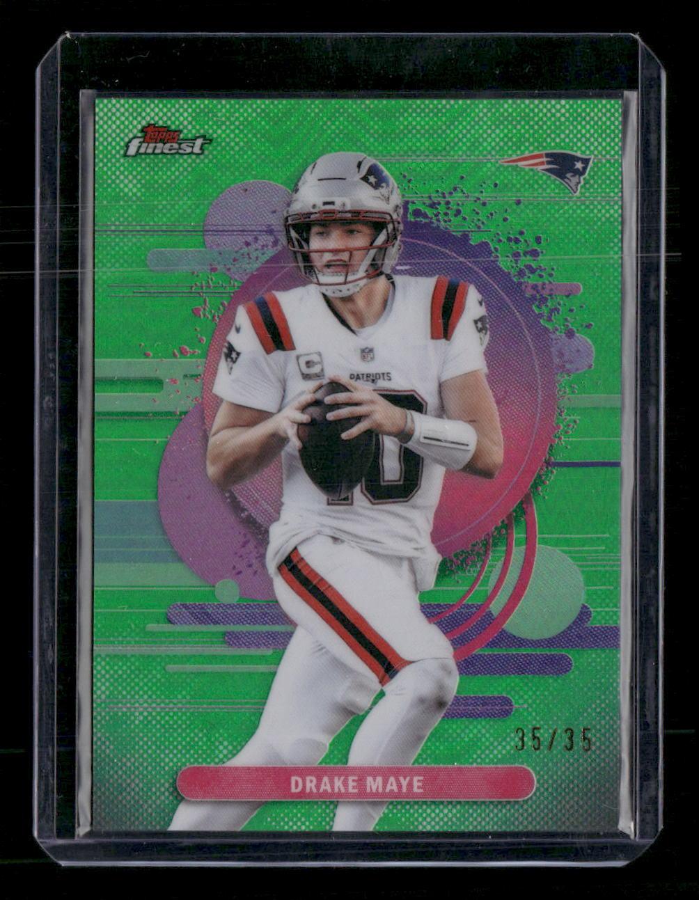 2025 Finest #142 Drake Maye Green refractor #35/35