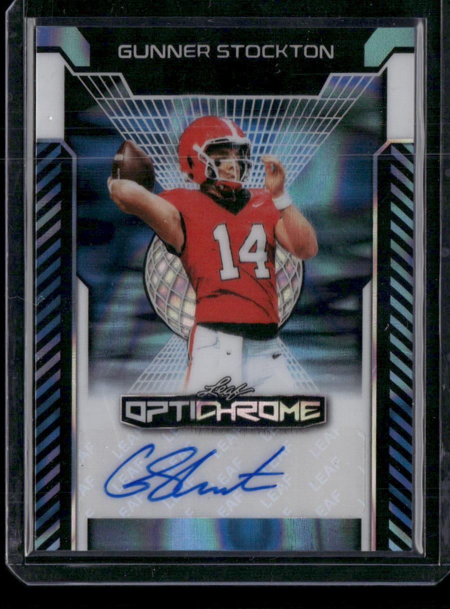 2025 Leaf Optichrome Gunner Stockton Auto Blue Wave #/7