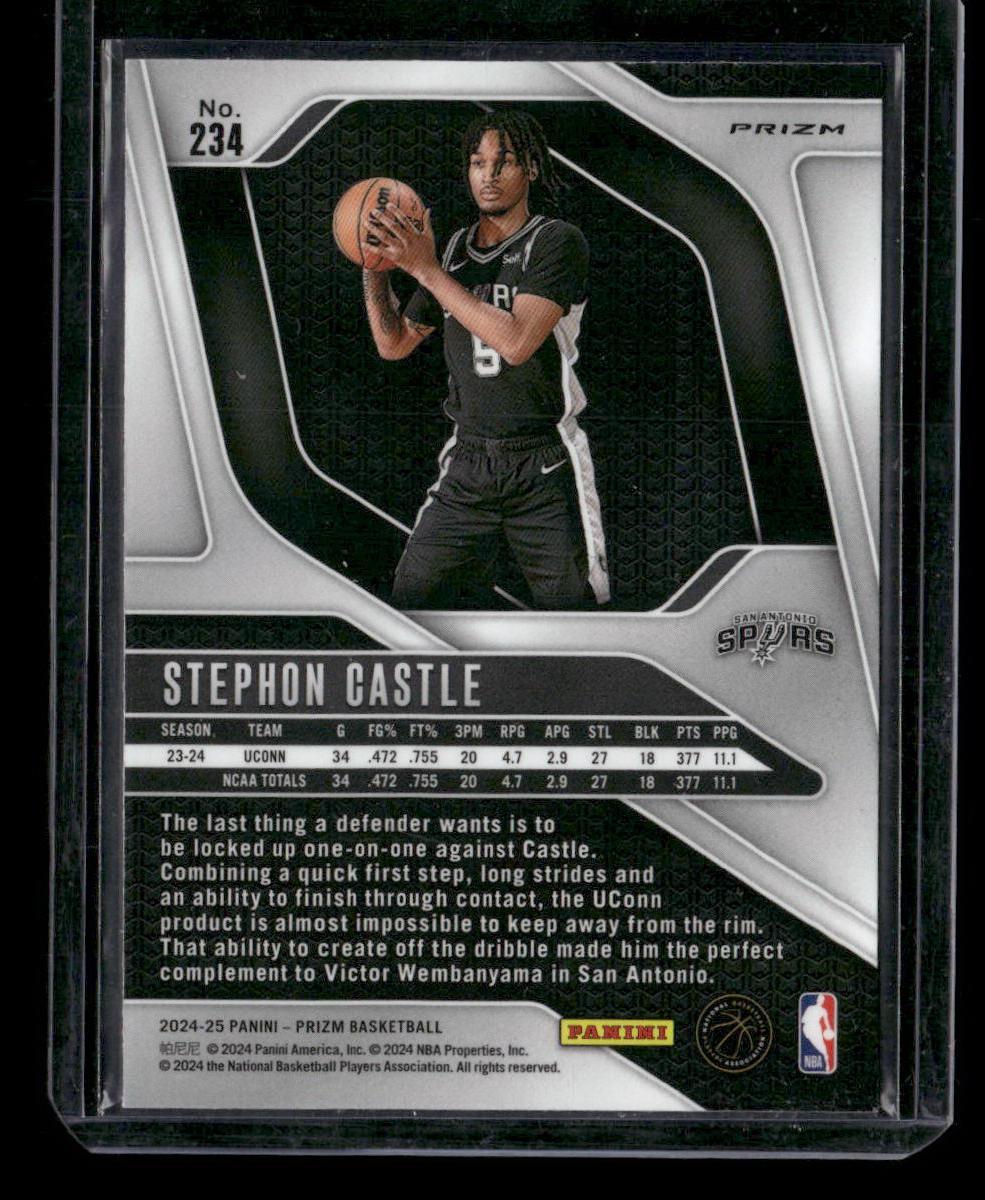 2024-25 Panini Prizm #234 Stephon Castle Prizm Pink Ice