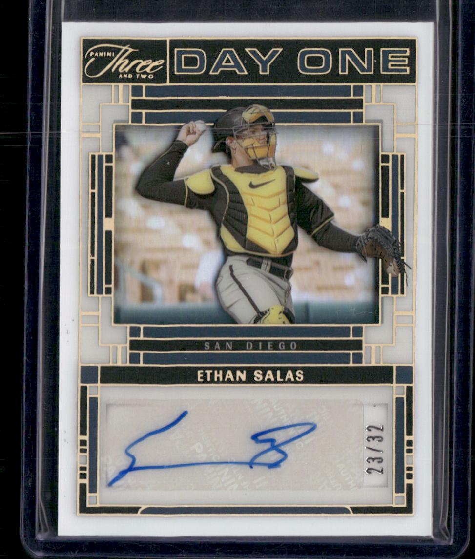 2024 Panini Three and Two #DOA-ES Ethan Salas Day One Autographs #/32