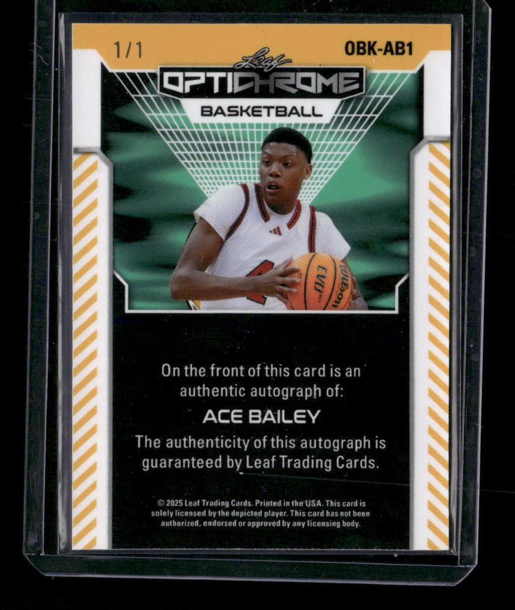 2025 Leaf Optichrome Ace Bailey Superfractor Auto #1/1 One of One