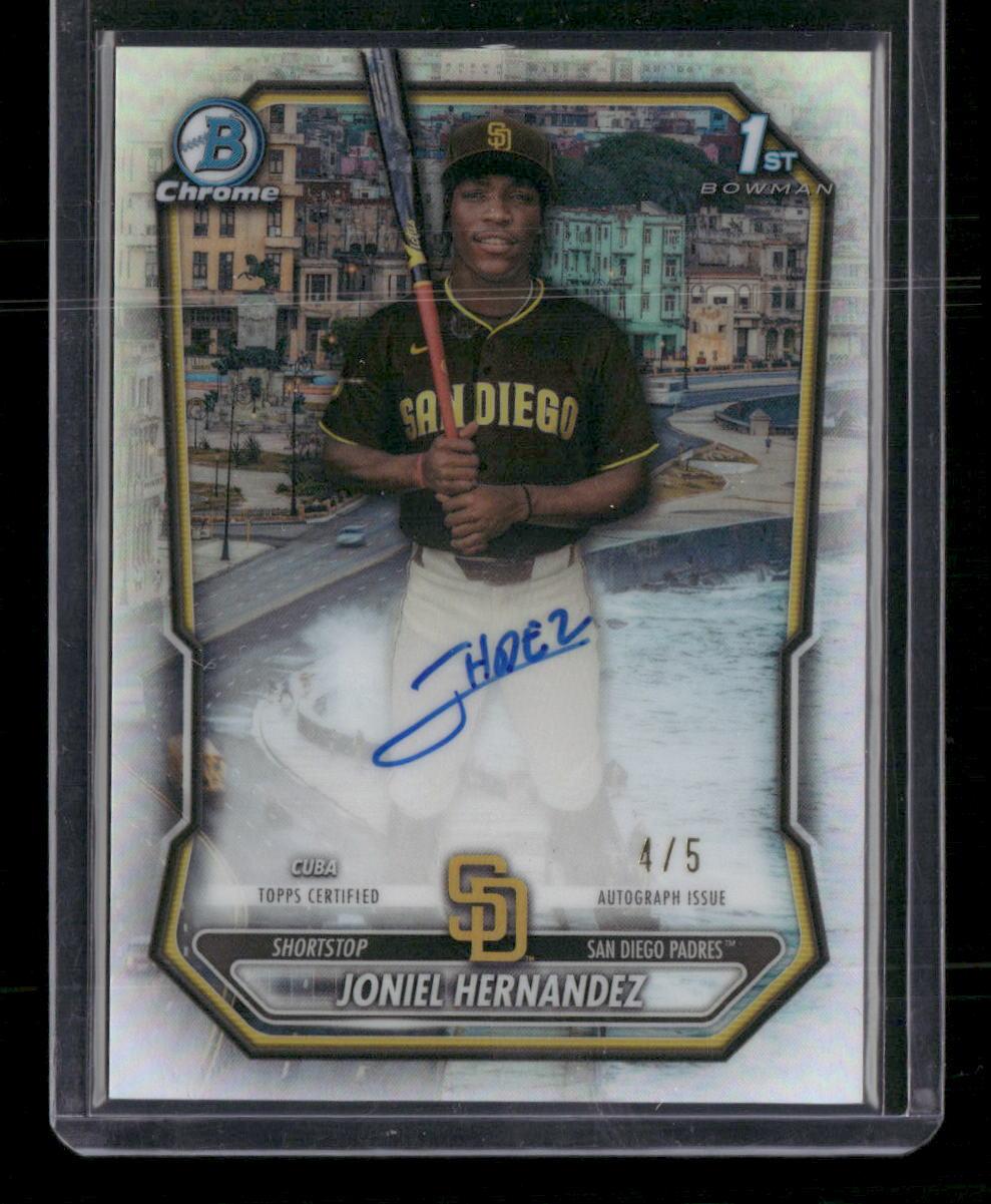 2026 Bowman Chrome Joniel Hernandez Prospect Auto International Refractor #/5