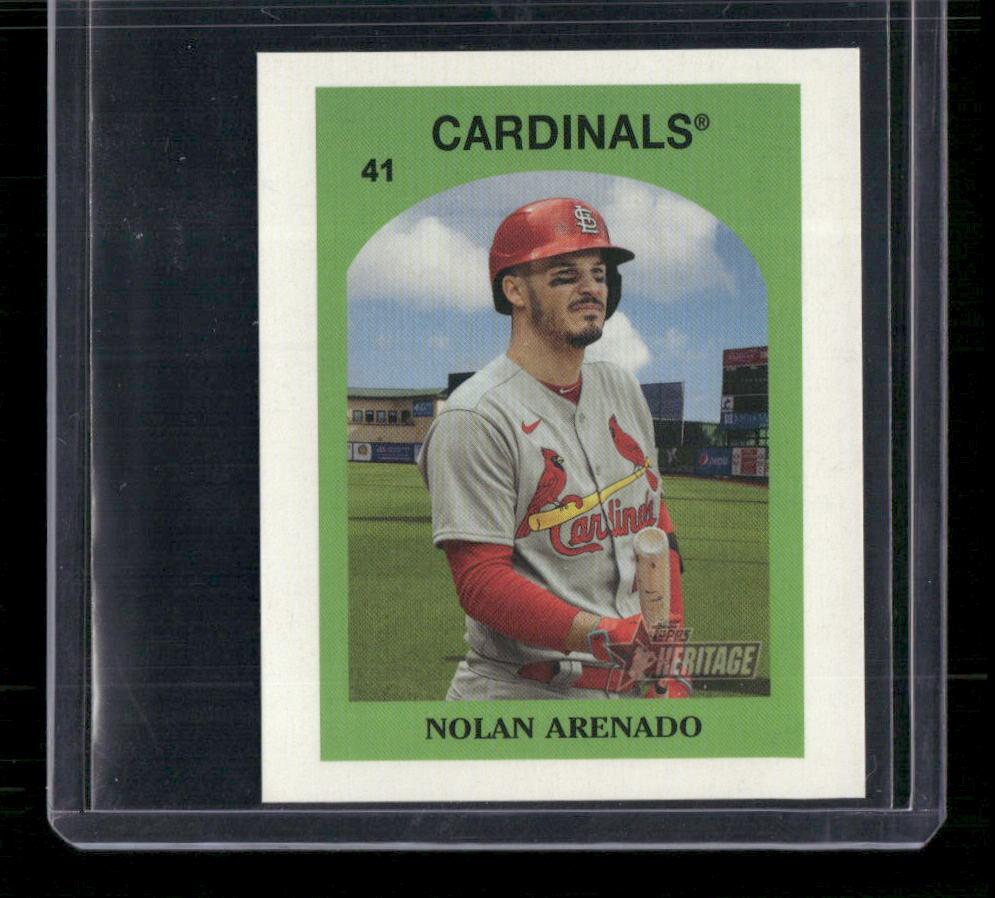 2021 Topps Heritage #41 Nolan Arenado Topps Venezuela Stamps