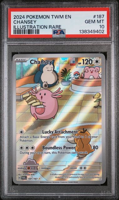 2024 Pokemon Twilight Masquerade Chansey Illustration Rare PSA 10 English