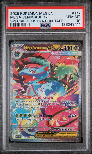2025 Pokemon Mega Evolution Mega Venusaur ex Special Illustration Rare PSA 10 English