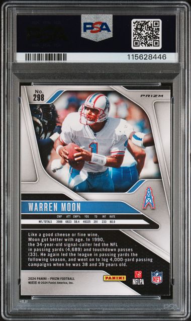2024 Prizm Warren Moon No Huddle Disco Prizm Autograph PSA 9 PSA 10 Auto