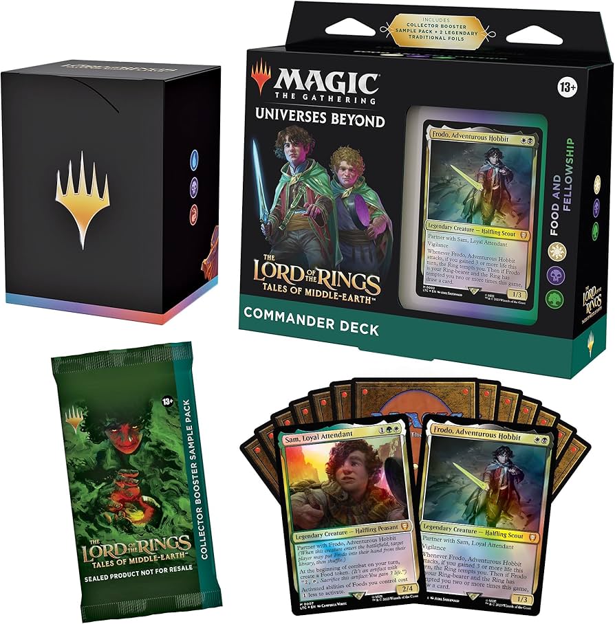 Magic The Gathering TCG Lord of the Rings Commander Deck Food and Fellowship
