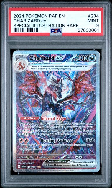 2024 Pokemon Paldean Fates Charizard EX Special Illustration Rare English PSA 9