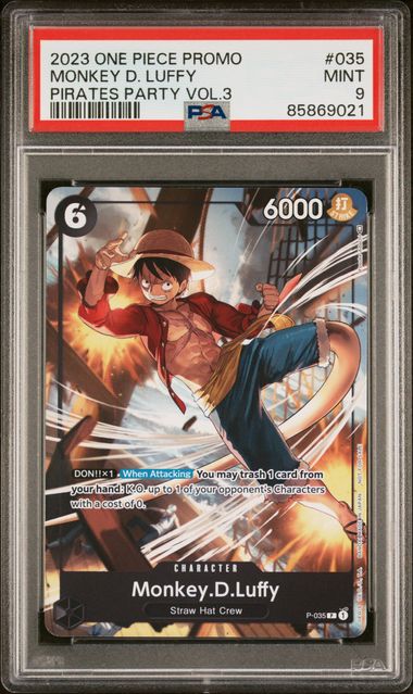 2023 One Piece Monkey D. Luffy Pirates Party Promo PSA 9