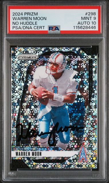 2024 Prizm Warren Moon No Huddle Disco Prizm Autograph PSA 9 PSA 10 Auto