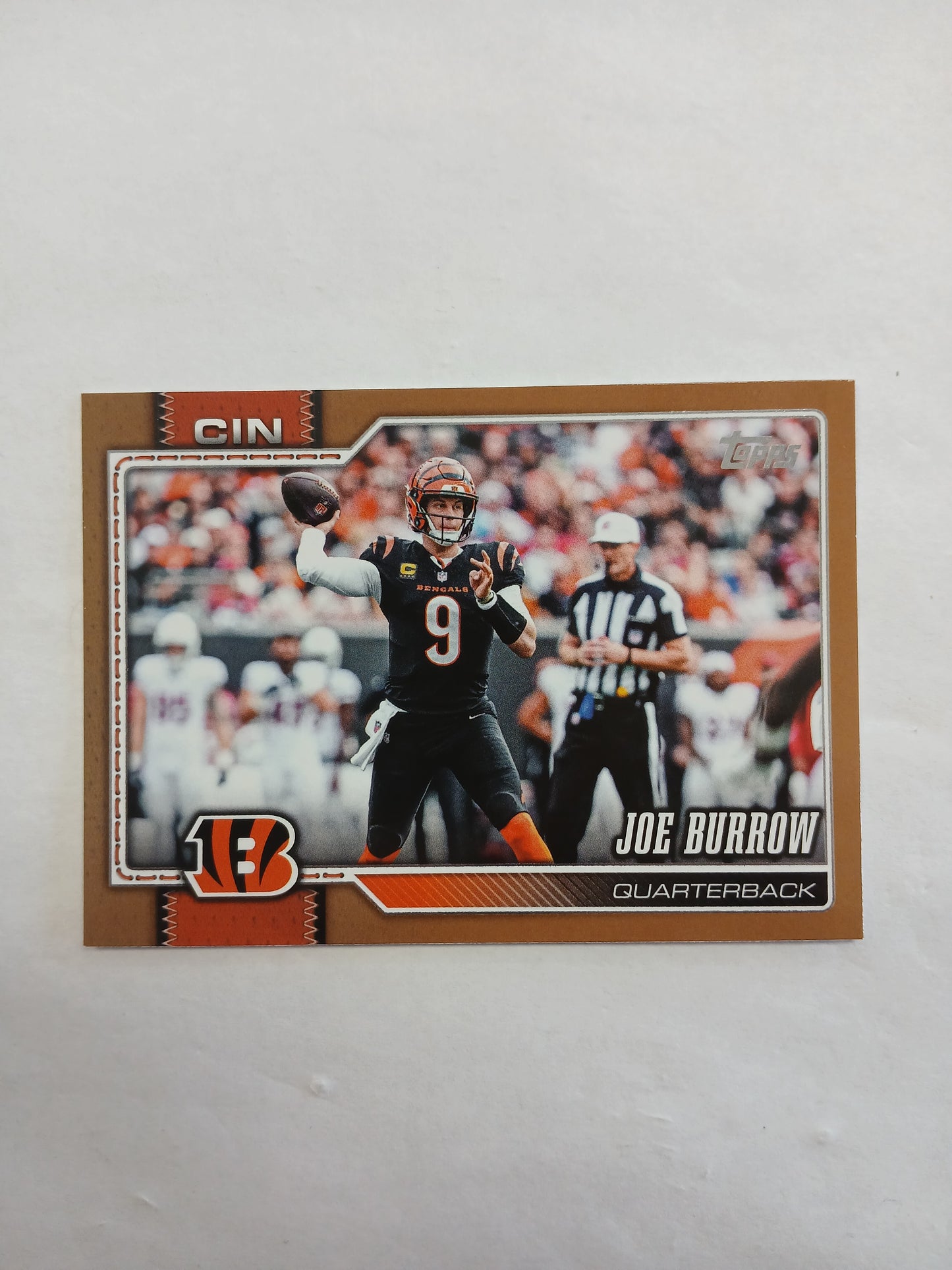 2026 Topps Flagship Football Joe Burrow Gold Border #/2026