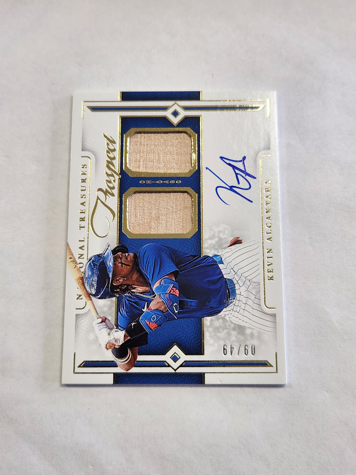 2024 National Treasure Kevin Alcantara Prospect Dual Relic On Card Auto #/49