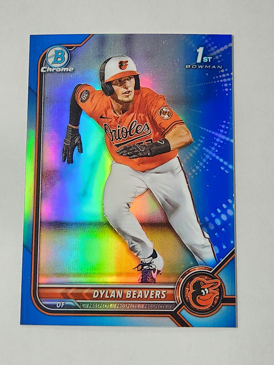 2022 Bowman Chrome Dylan Beavers 1st Blue Refractor /150