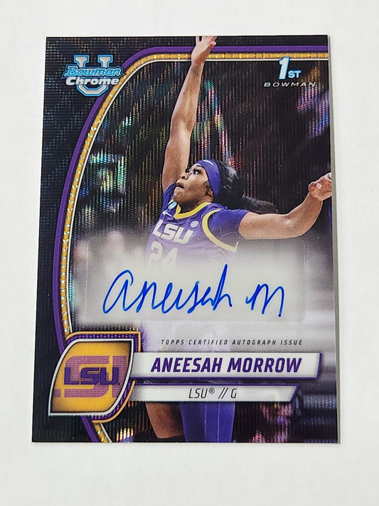 2025 Bowman Chrome 1st Aneesah Morrow Auto Black Wave