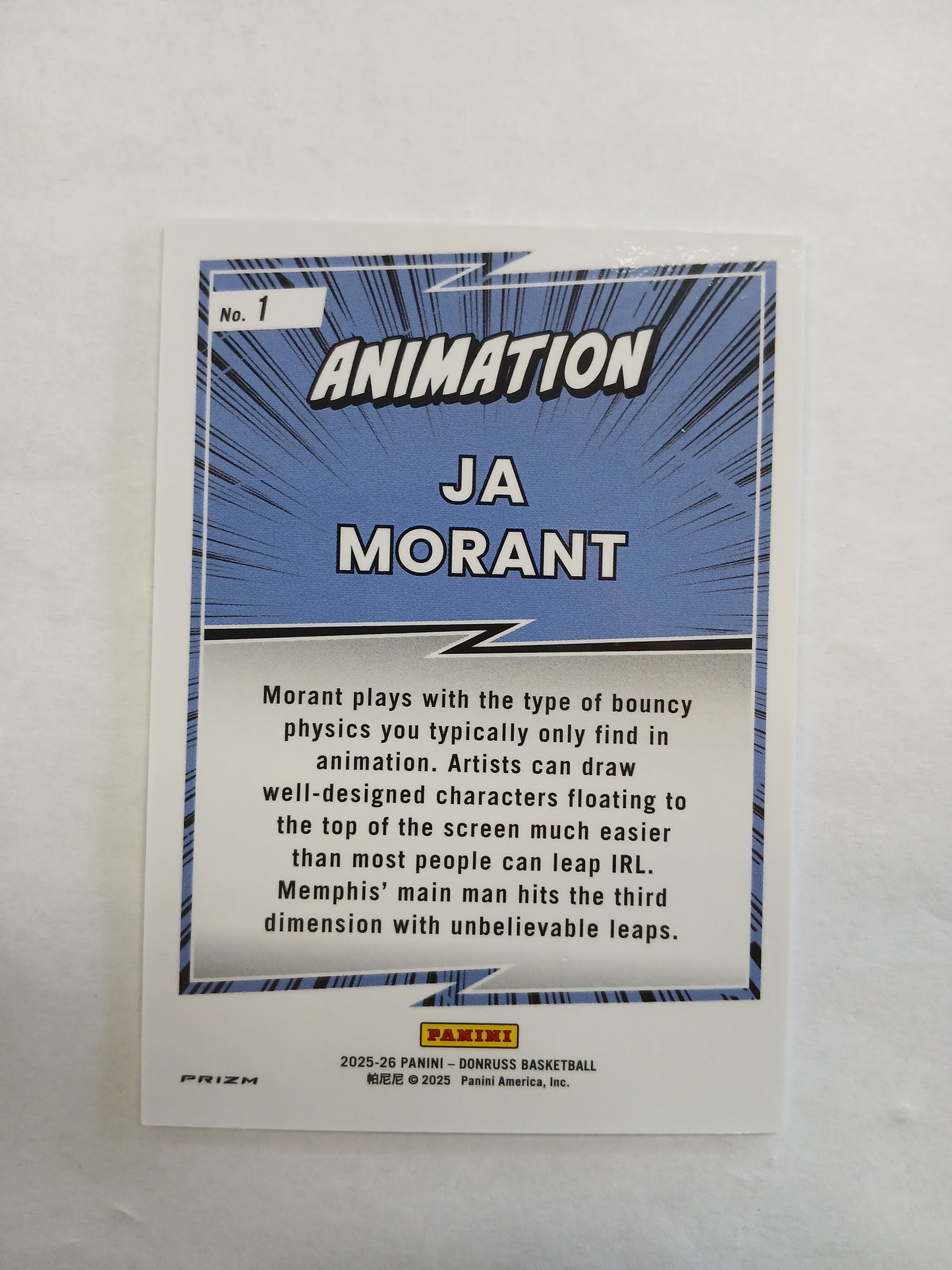 2025 Donruss Ja Morant Animation Case Hit SSP