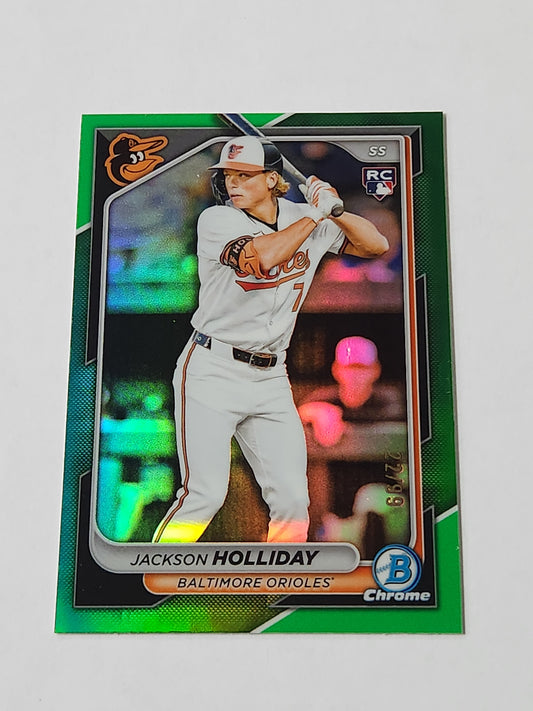 2024 Bowman Chrome Jackson Holliday Green Refractor /99 Rookie Card