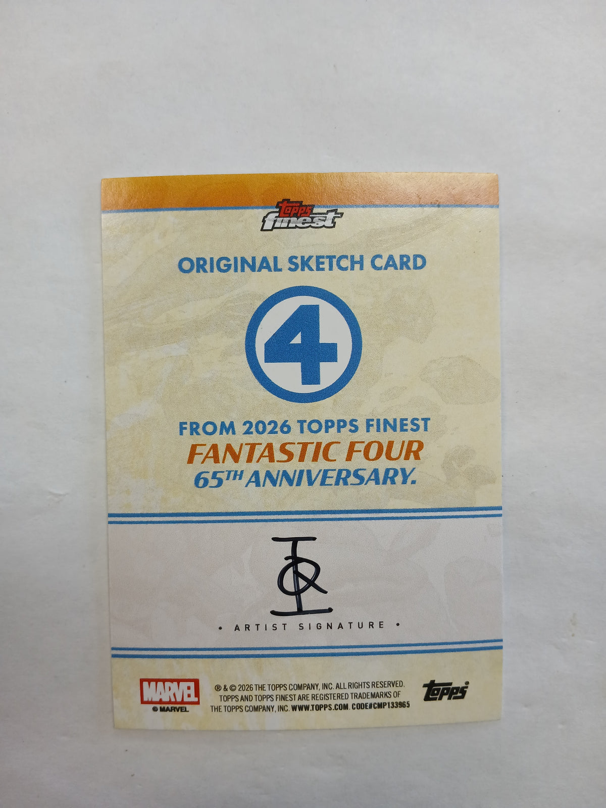 2026 Topps Finest Fantastic Four 65th Anniversary Ultron Sketch Card Artist IQ #1/1 One of One