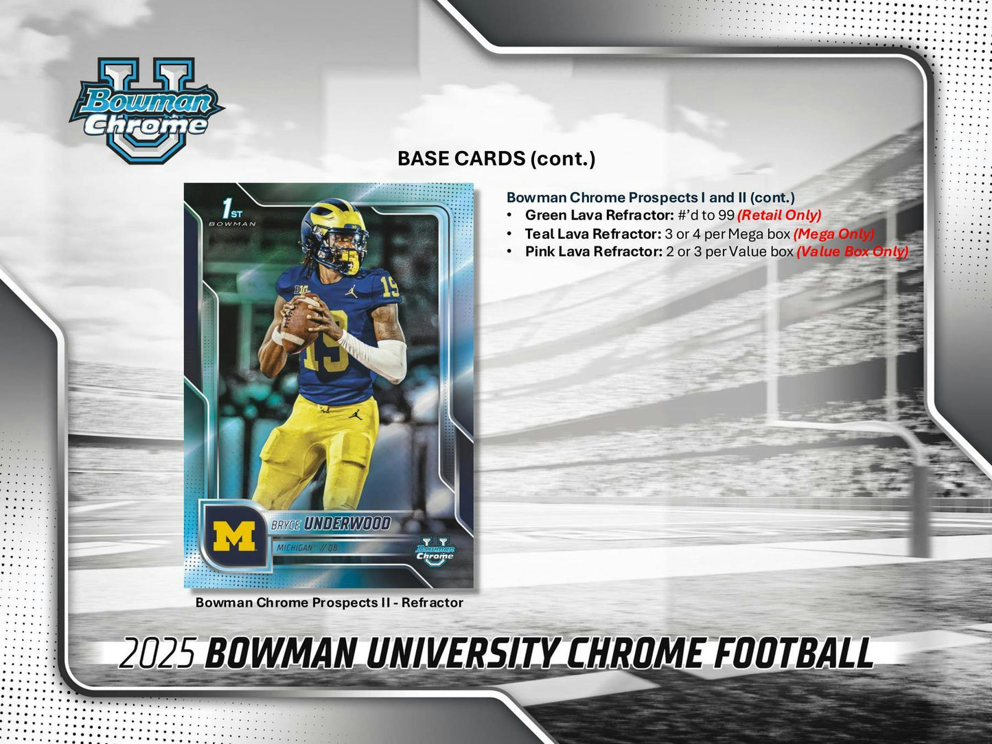 2025 Topps Bowman U Chrome Football Blaster Box