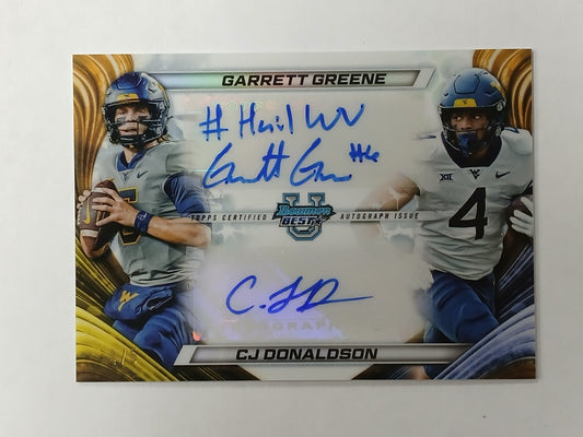 2024 Bowman U Best Garrett Greene CJ Donaldson Dual Auto Dual Jersey Number #4/5