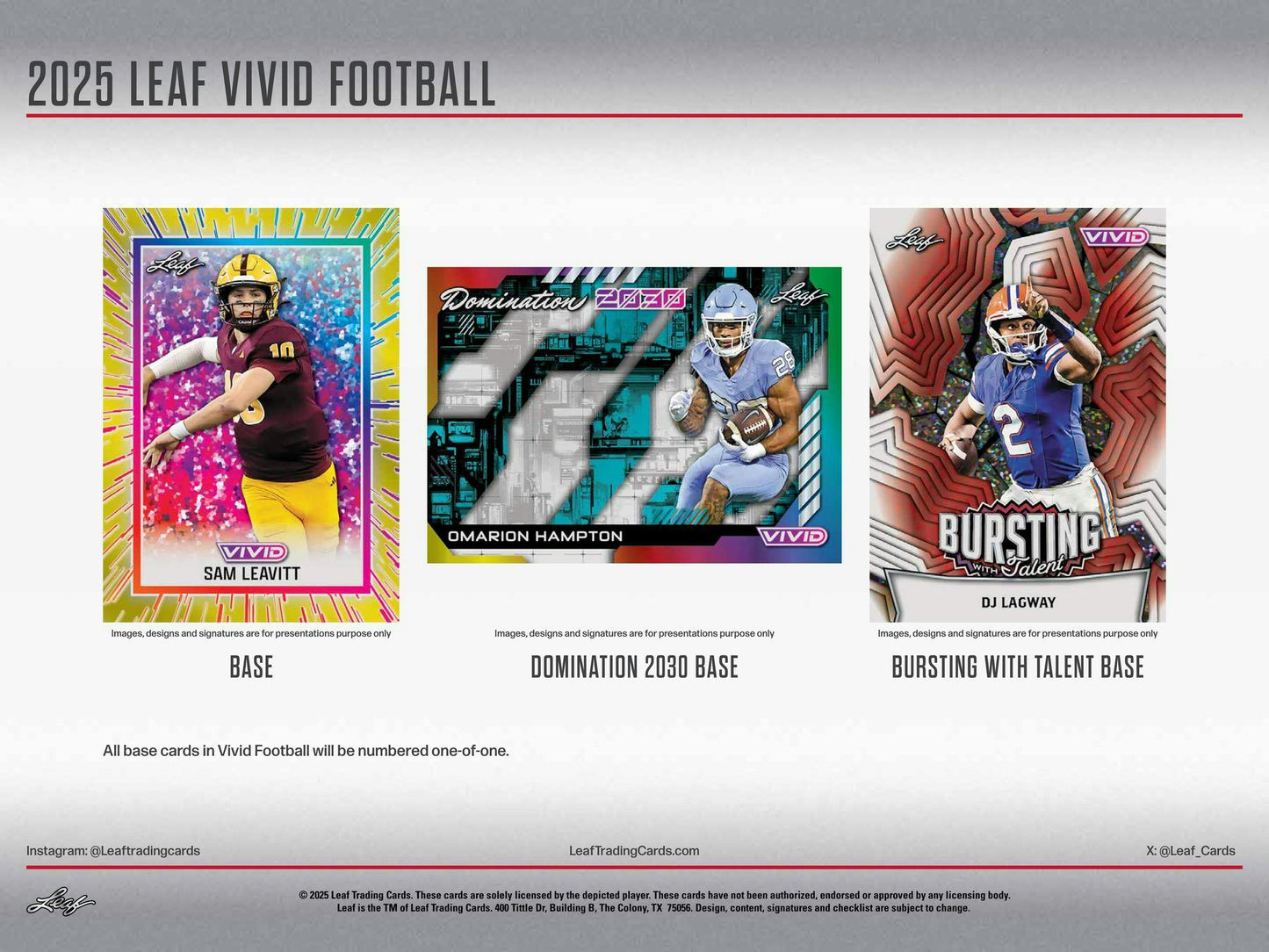 2025 Leaf Vivid Football Hobby Jumbo Box