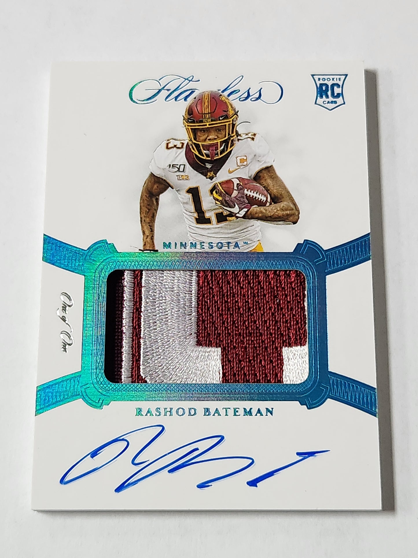 2021 Flawless Draft Picks Rashod Bateman Rookie Patch On Card Auto One of One 1/1
