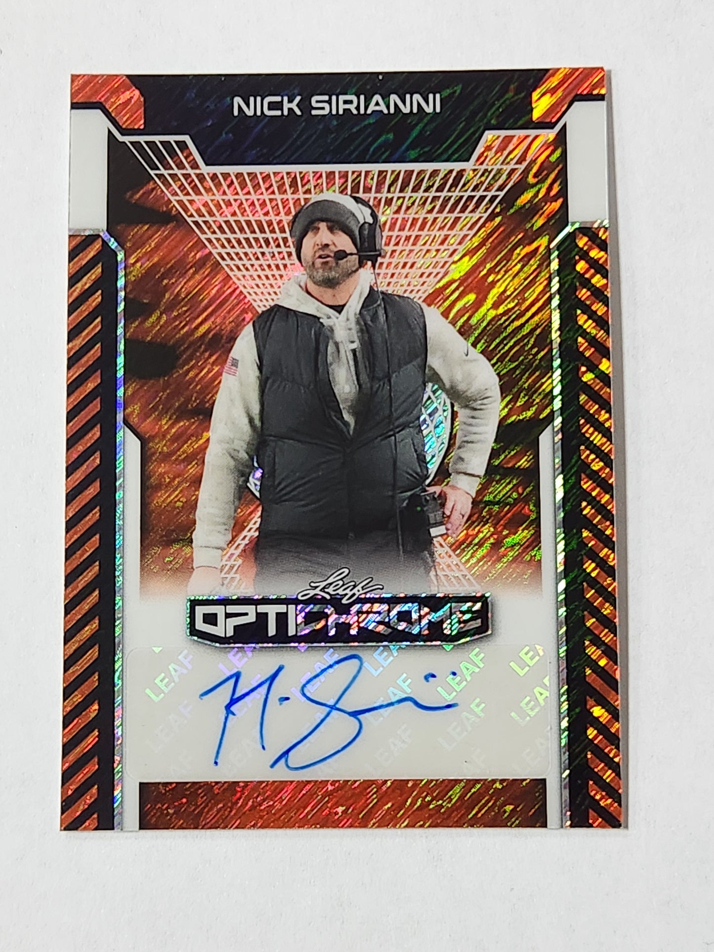 2025 Leaf Optichrome Nick Sirianni  # 1/1 BA-NS1