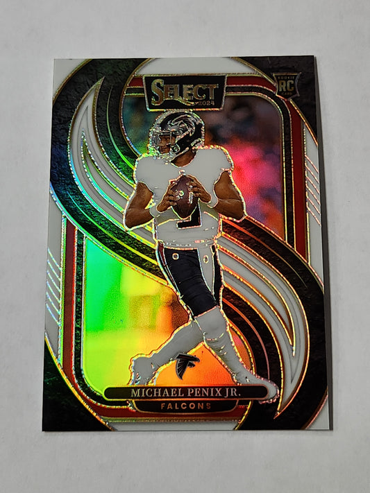 2024 Select Michael Penix Jr Premier Level White Prizm Rookie /35