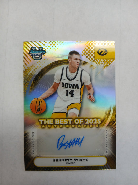 2026 Bowman Best U Bennett Stirtz The Best of 2025 Refractor Auto