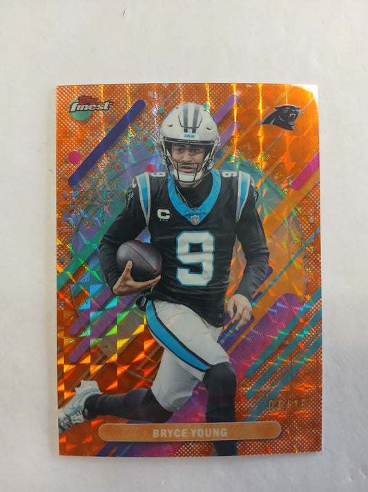 2025 Topps Finest Bryce Young Rare Orange Geometric #/15