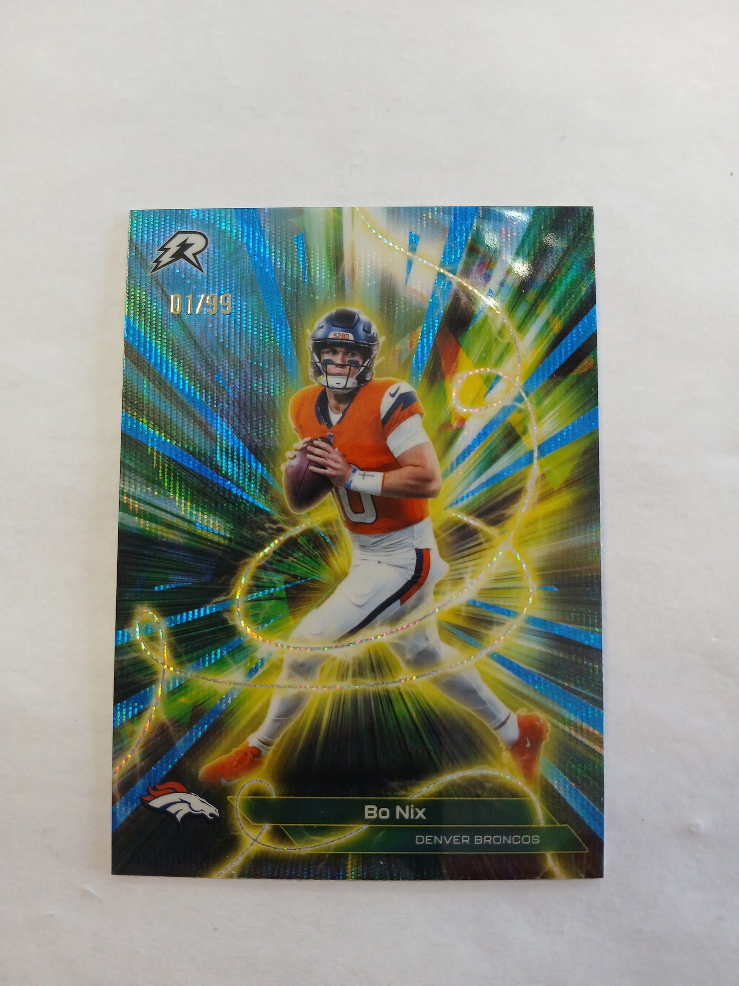 2026 Topps Resurgence Bo Nix Conductors Blue Wave Refractor #1/99