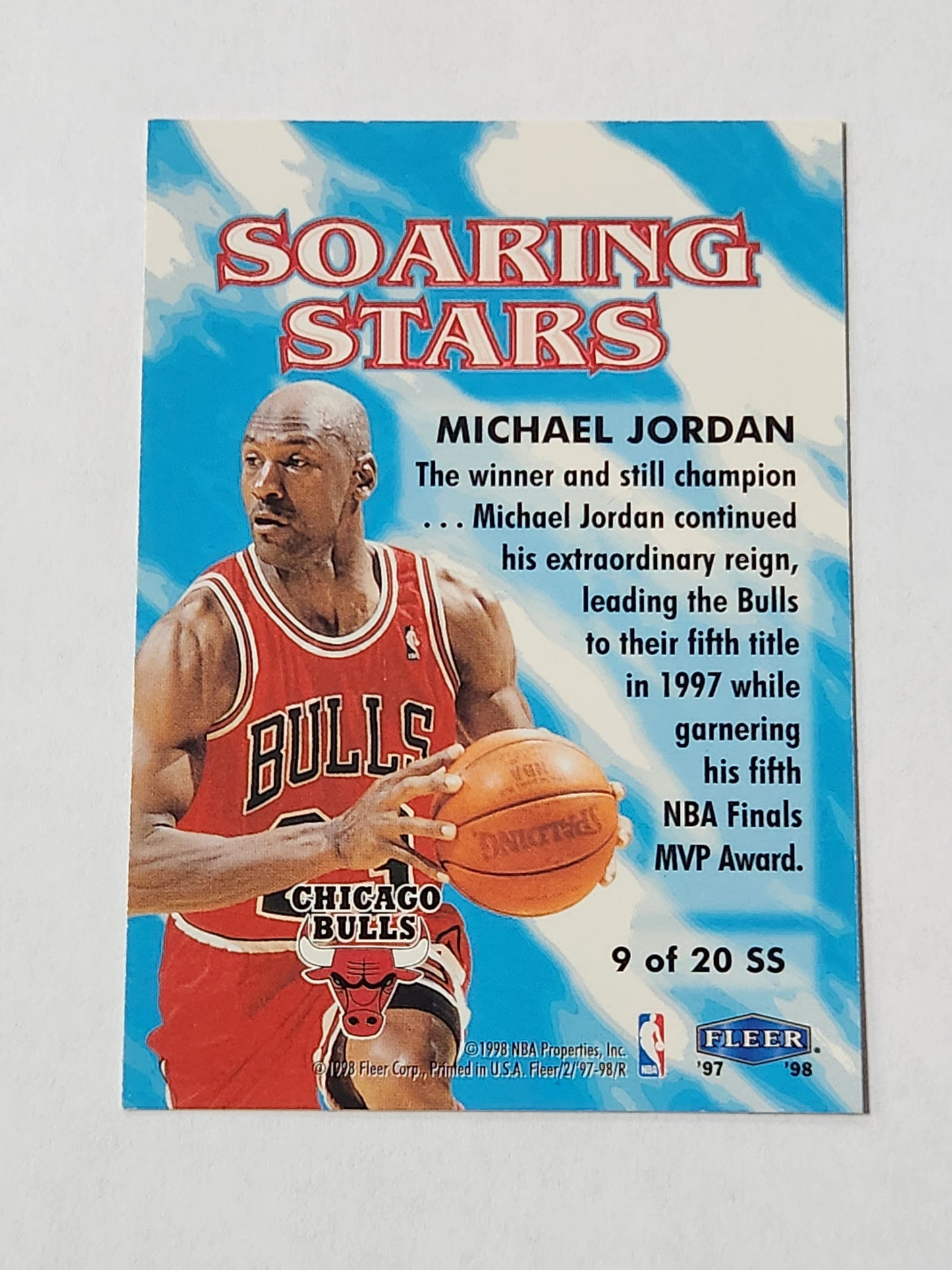 1997-98 Fleer Michael Jordan Soaring Stars Insert 9 of 20 SS
