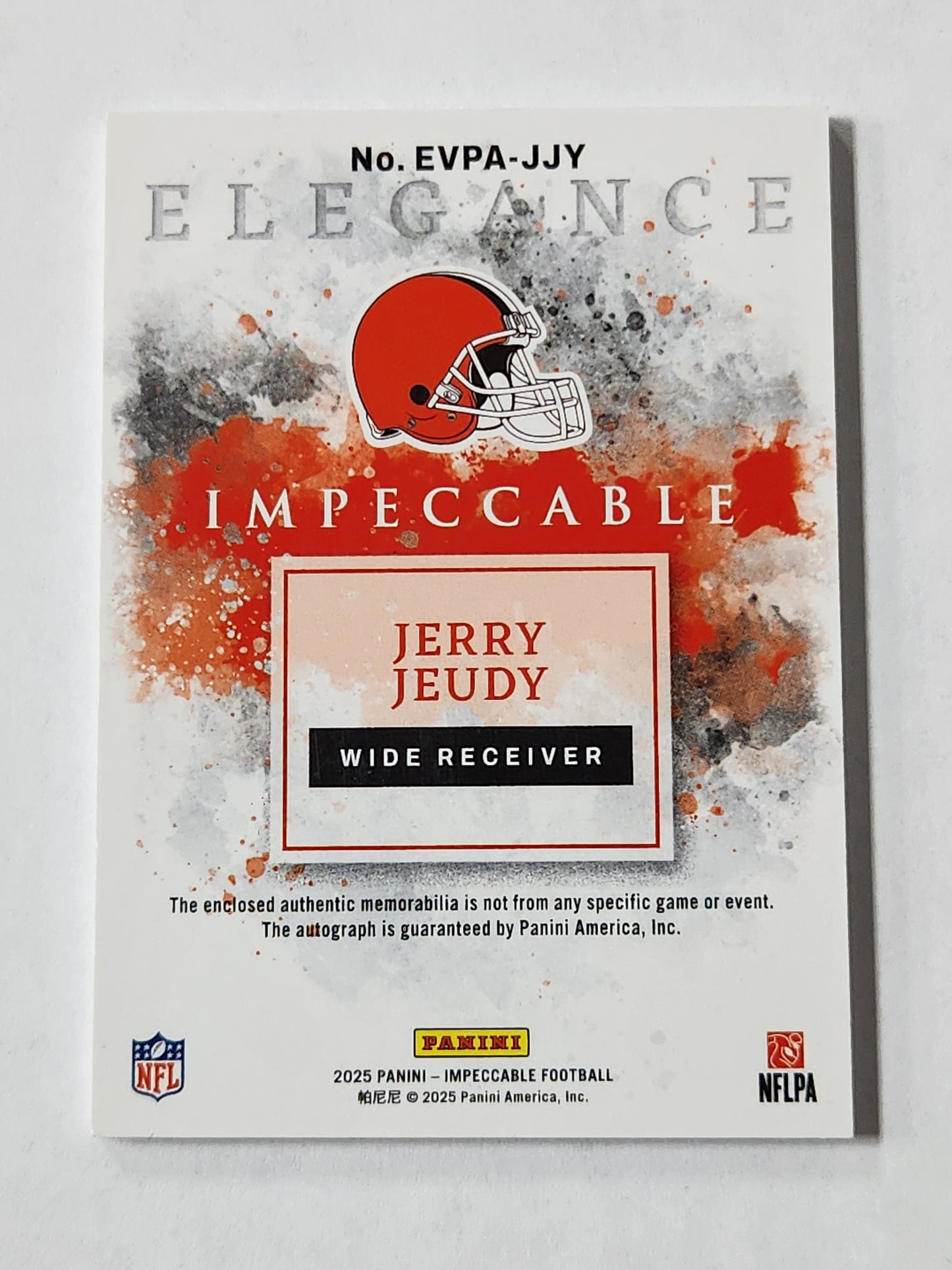 2025 Impeccable Jerry Jeudy # /75 Patch Auto Browns