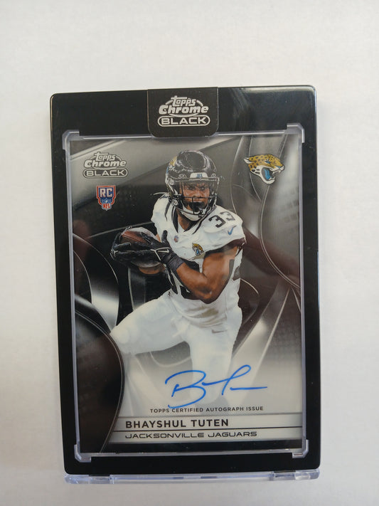2025 Topps Chrome Black Bhayshul Tuten Rookie On Card Auto