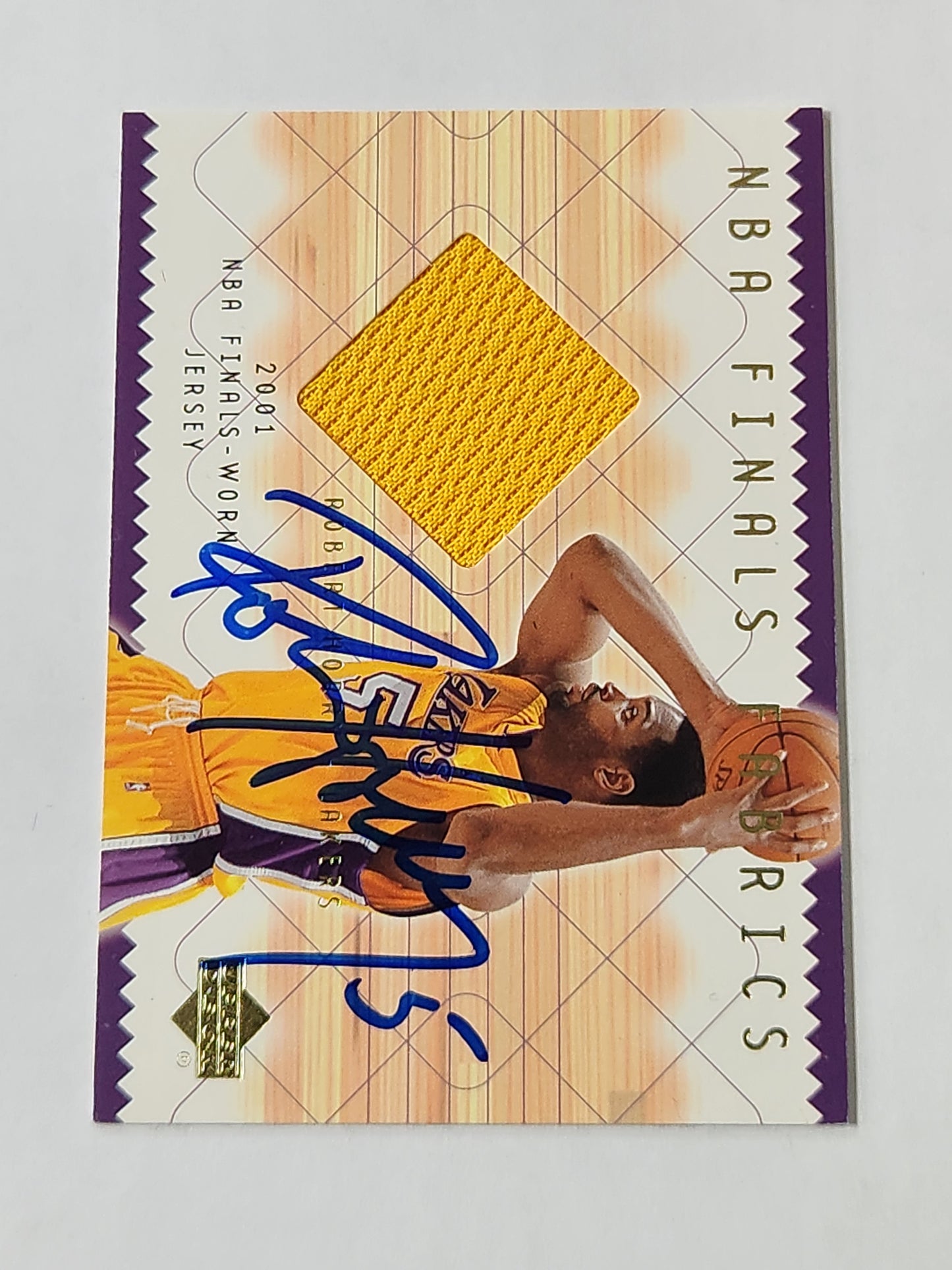 2002 Upper Deck Robert Horry NBA Finals Fabrics Signed