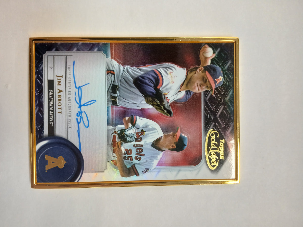 2022 Topps Gold Label Jim Abbott Framed On Card Auto