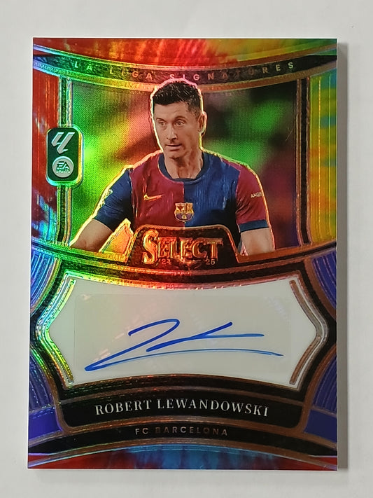 2024 Select Robert Lewandowski La Liga Signatures Tie Dye /25
