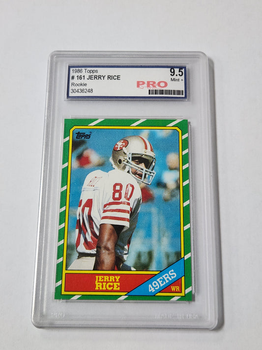1986 Topps Jerry Rice #161 Graded PRO 9.5