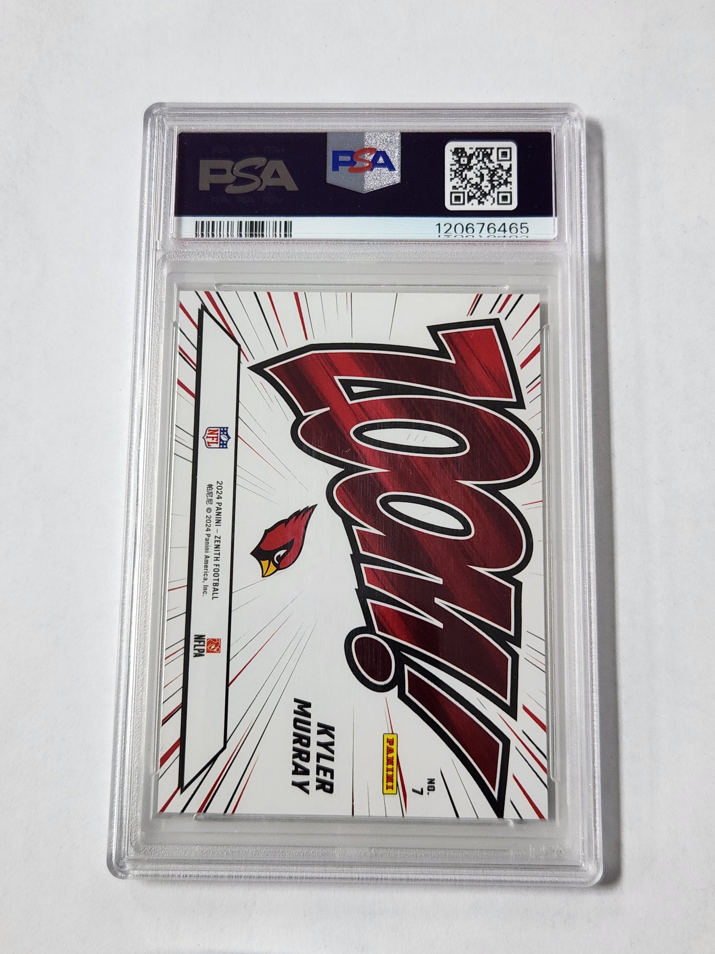 2024 Zenith Kyler Murray Zoom Blue Kaboom Case Hit SSP /5 PSA 9