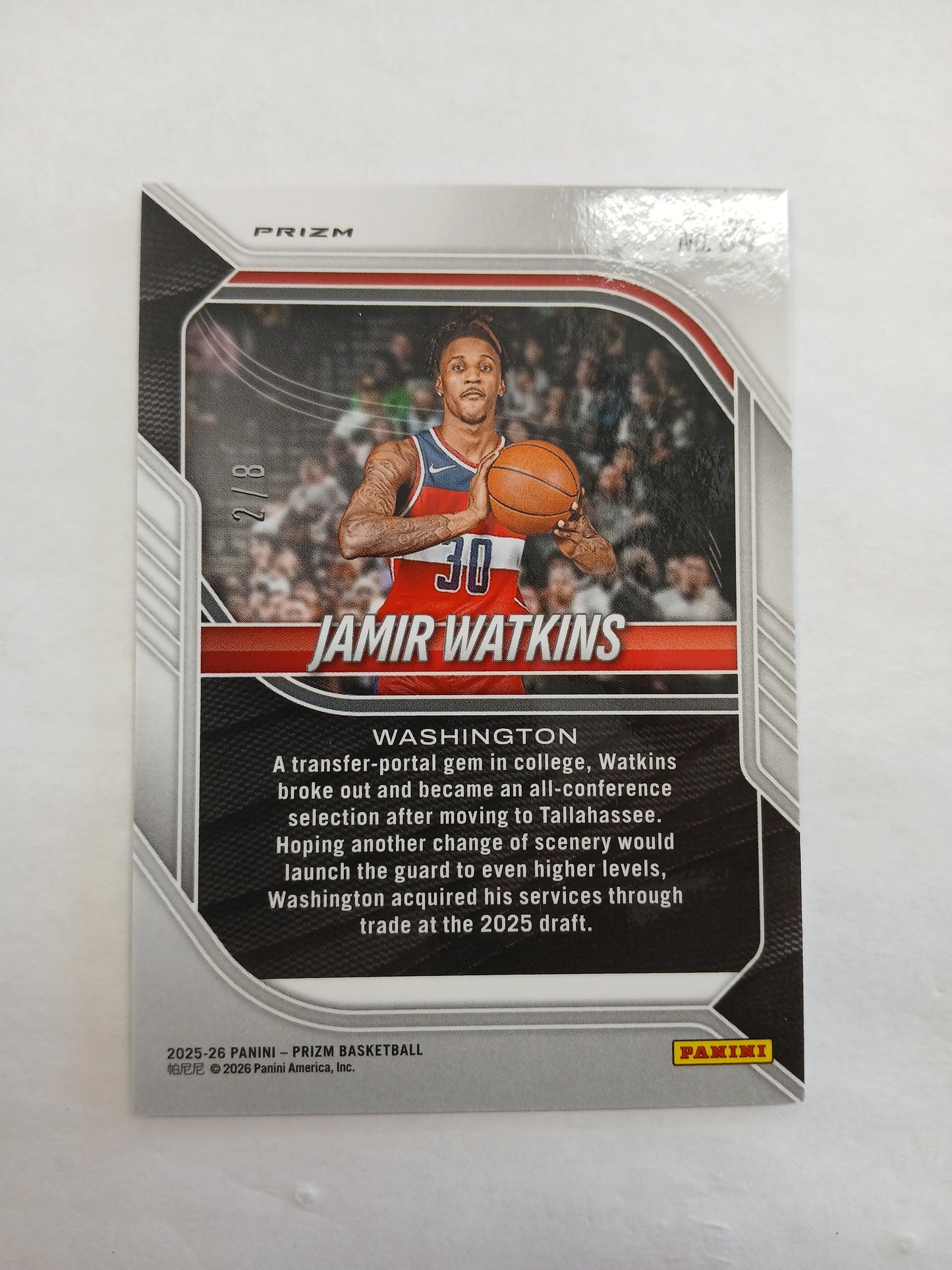 2026 Prizm Jamir Watkins Rookie Cherry Blossom Prizm #/8